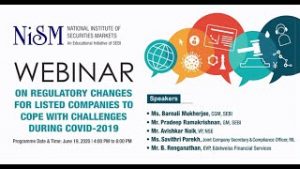 Webinar on Regulatory changes for Listed Companies