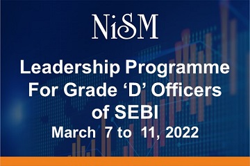 Leadership Programme for “Division Chiefs of SEBI”
